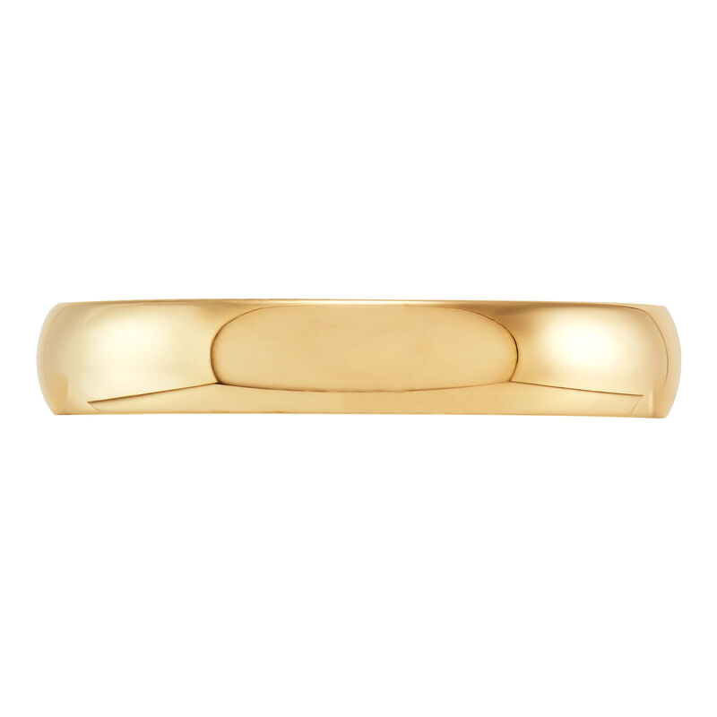 14K Yellow Gold 4mm Comfort Fit Half Round Band Sz 11