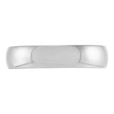 14K White Gold 5mm Half-Round Medium Weight Comfort Fit Band Sz 8
