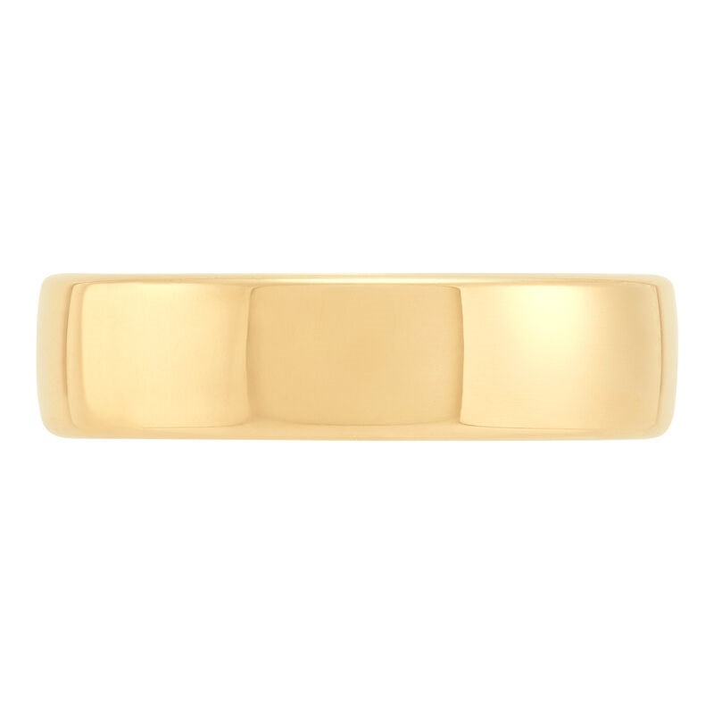 14K Yellow Gold 6mm European Comfort Fit Band Sz 10