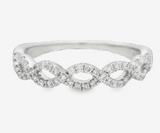 Platinum 0.25cttw VS2 G Diamond Wedding Band by DFU