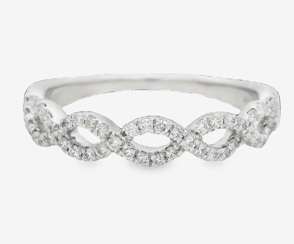 Platinum 0.25cttw VS2 G Diamond Wedding Band by DFU