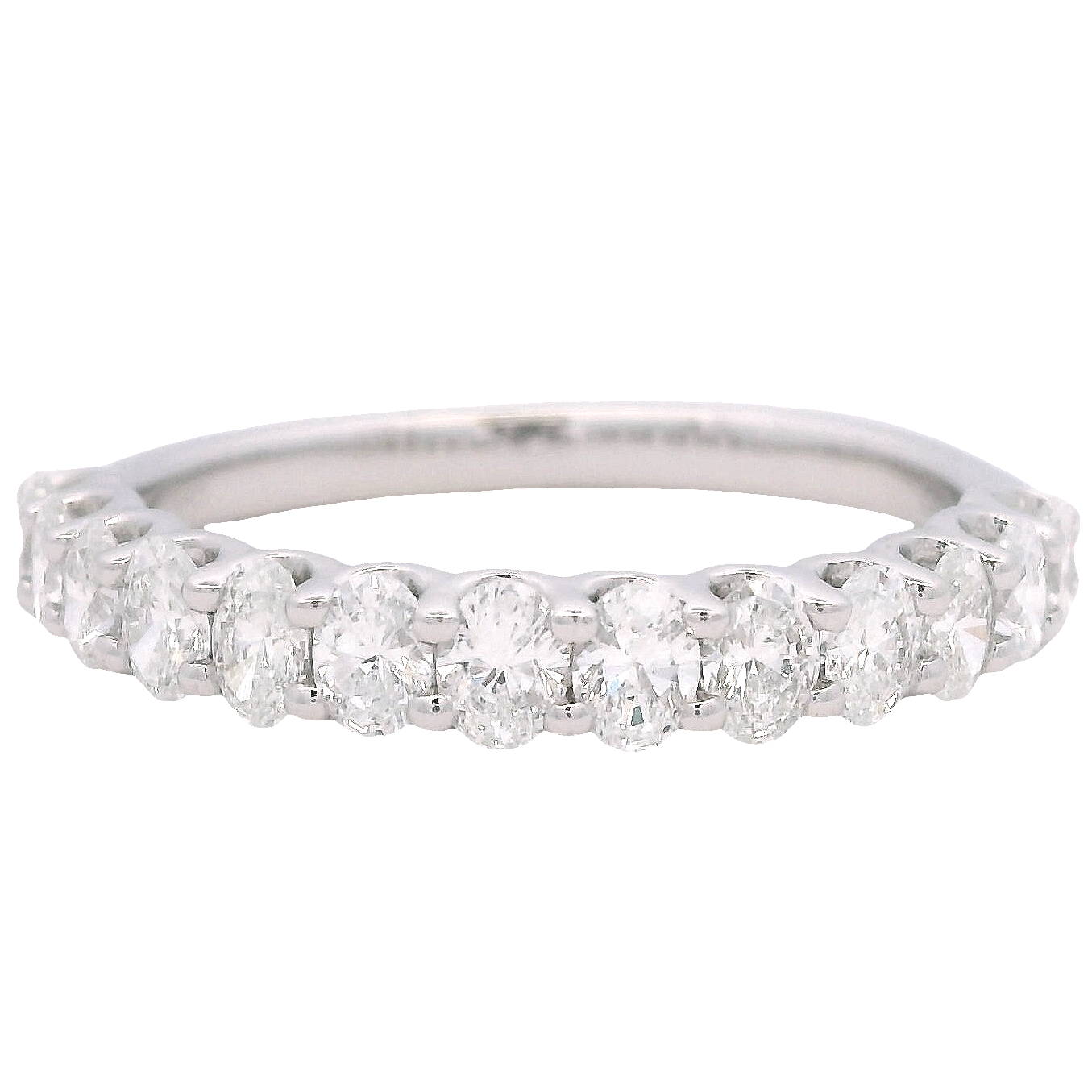 Platinum 1.00cttw VS2 G Oval Cut Diamond Band by DFU