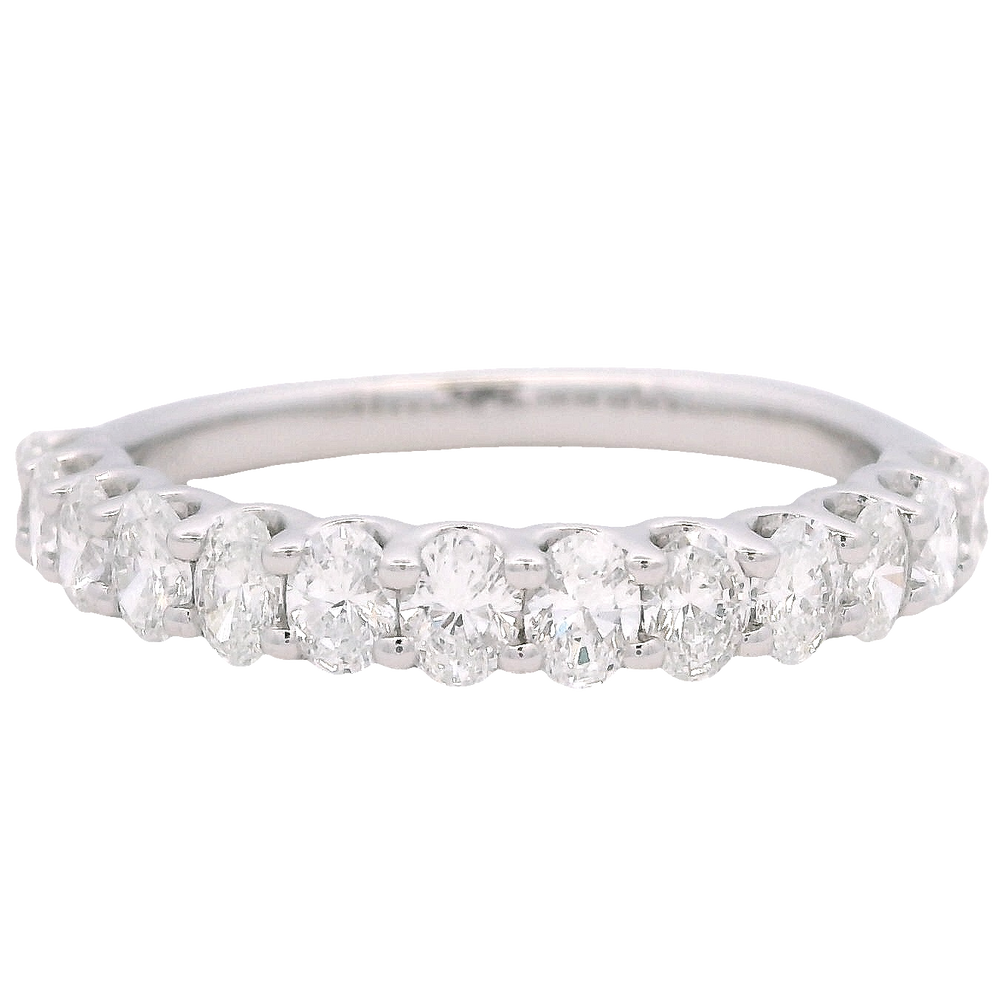 Platinum 1.00cttw VS2 G Oval Cut Diamond Band by DFU