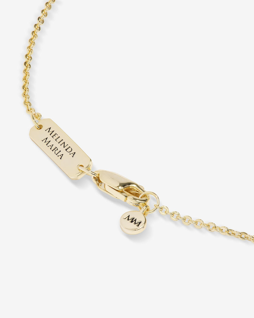 18K Yellow Gold Plated Simulated Diamond "Oh She Fancy" Small Cross Pendant