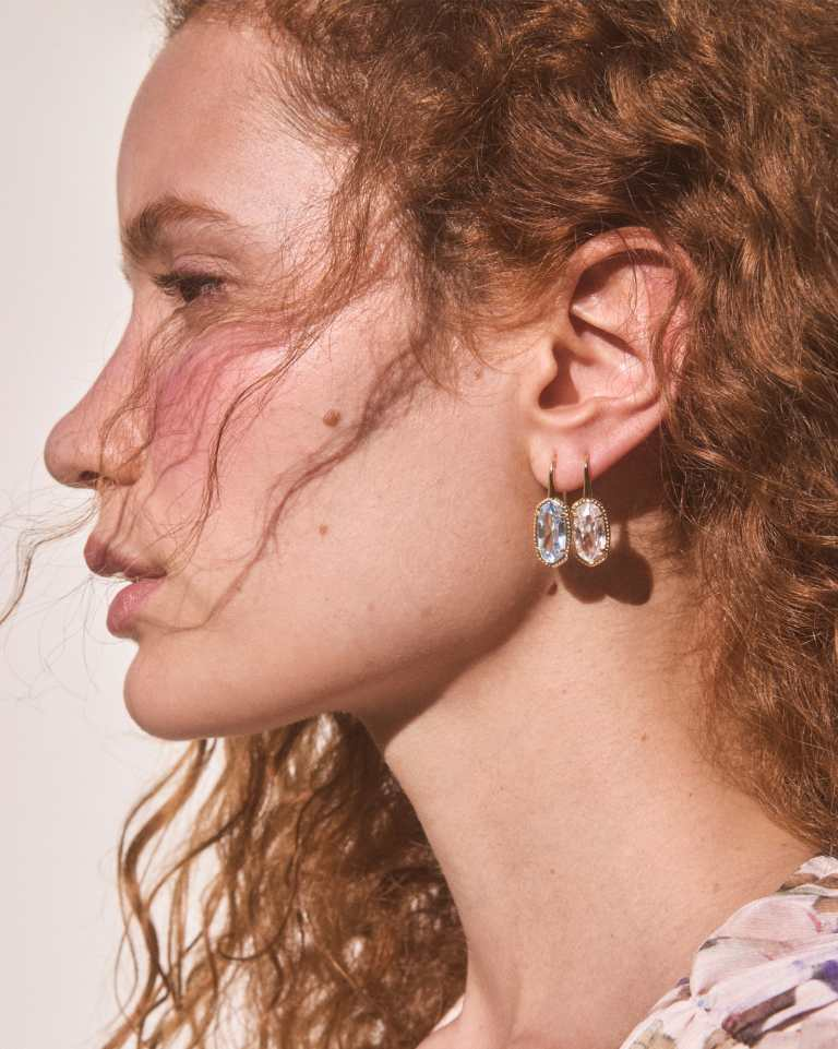 Lee Luxe Silver White CZ Drop Earrings by Kendra Scott