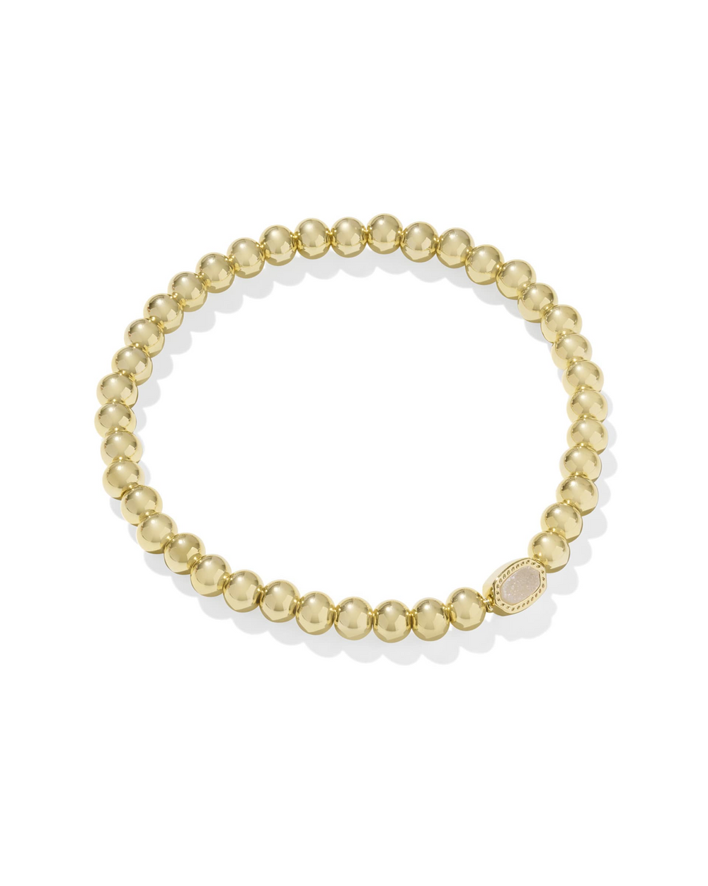 Mini Elaina Gold Plated Iridescent Drusy Stretch Bracelet by Kendra Scott