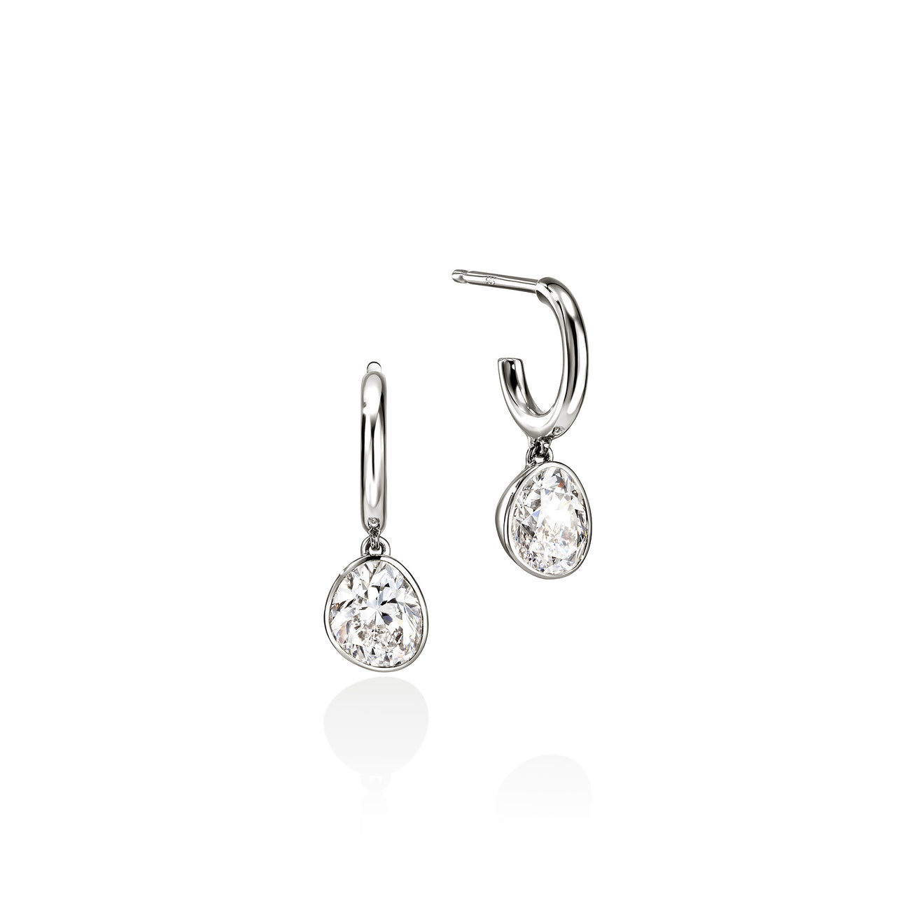 JH Lovestruck Silver Earrings with 1.5cttw LAB GROWN Diamonds by John Hardy