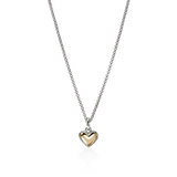 JH Essentials Heart 14K Gold & Silver Pendant on Mini Rolo Chain by John Hardy 16-18"