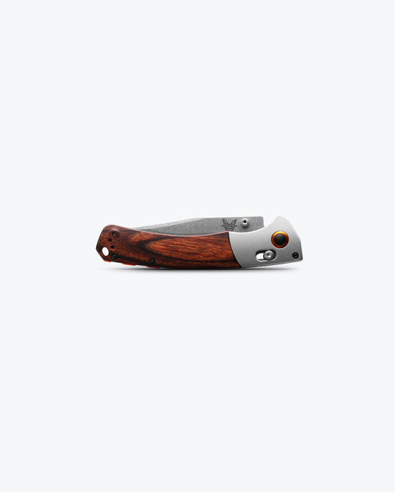 Crooked River Gray Aluminum & Wood Clip-Point Knife by Benchmade