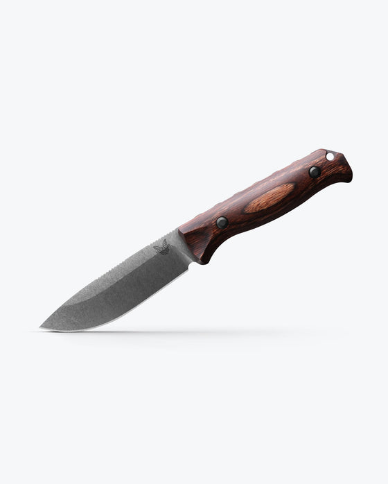 Saddle Mountain Skinner Stabilized Wood Drop-Point Knife by Benchmade