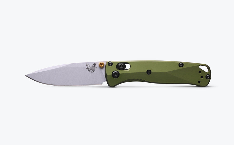 Mini Bugout with Woodland Green Handle by Benchmade