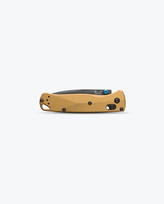 Bugout Burnt Brass Aluminum Knife by Benchmade