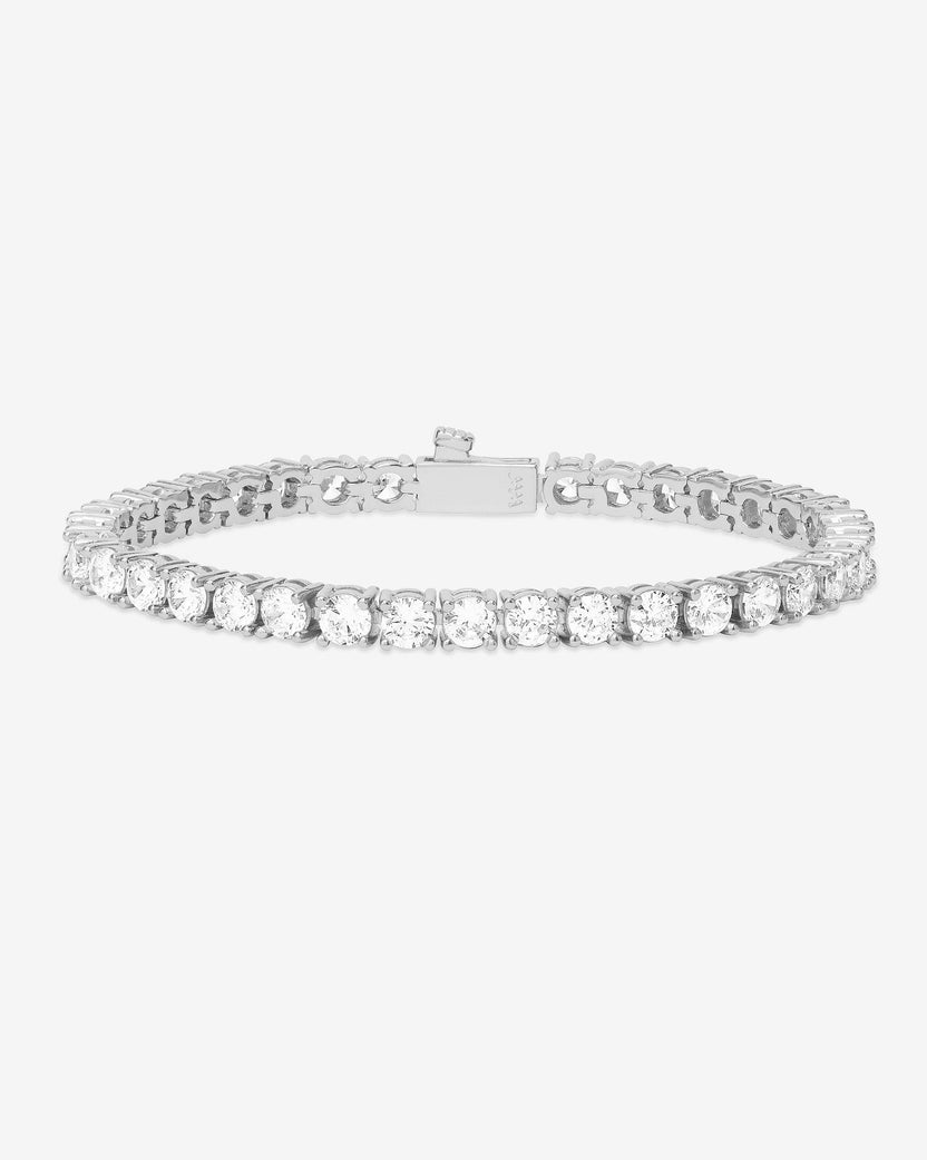 Silver Plated Heiress Tennis Bracelet 7.5"