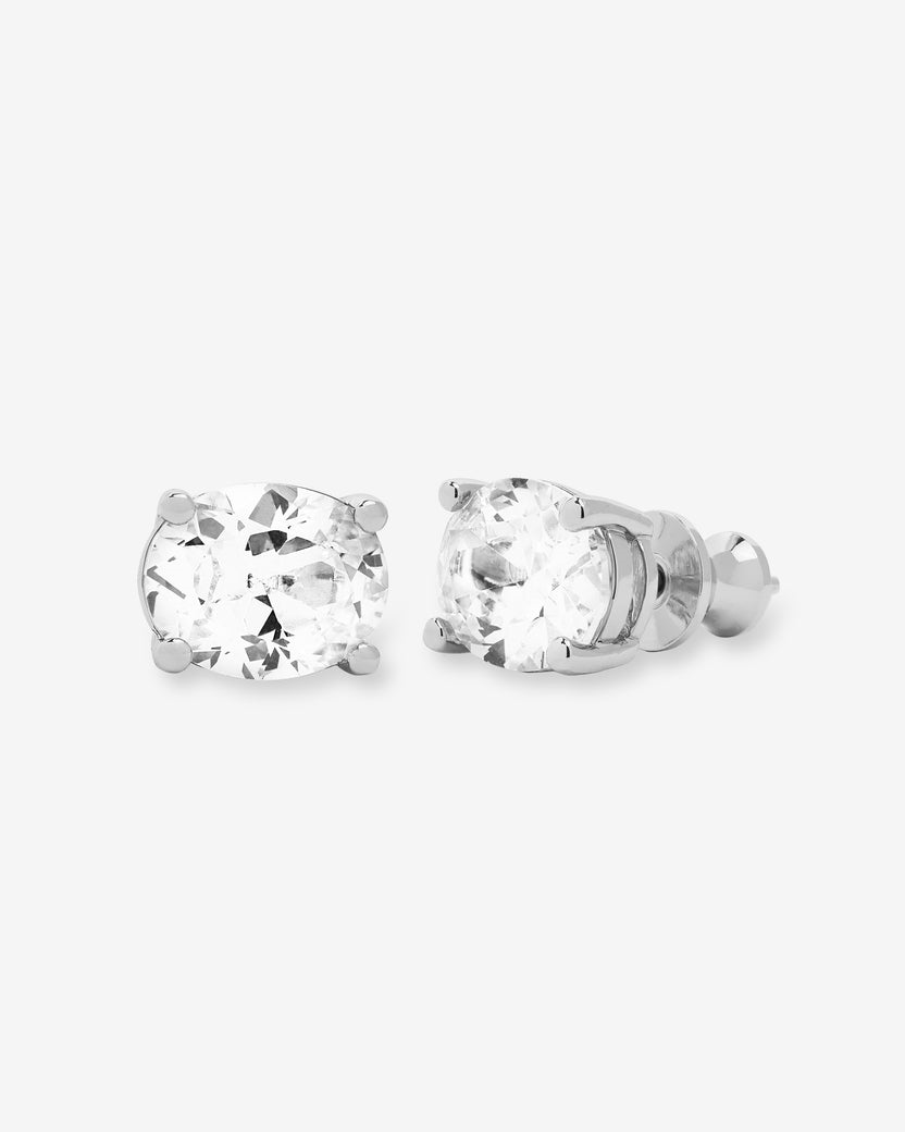 Silver Plated Hello Gorgeous 10mm Stud Earrings