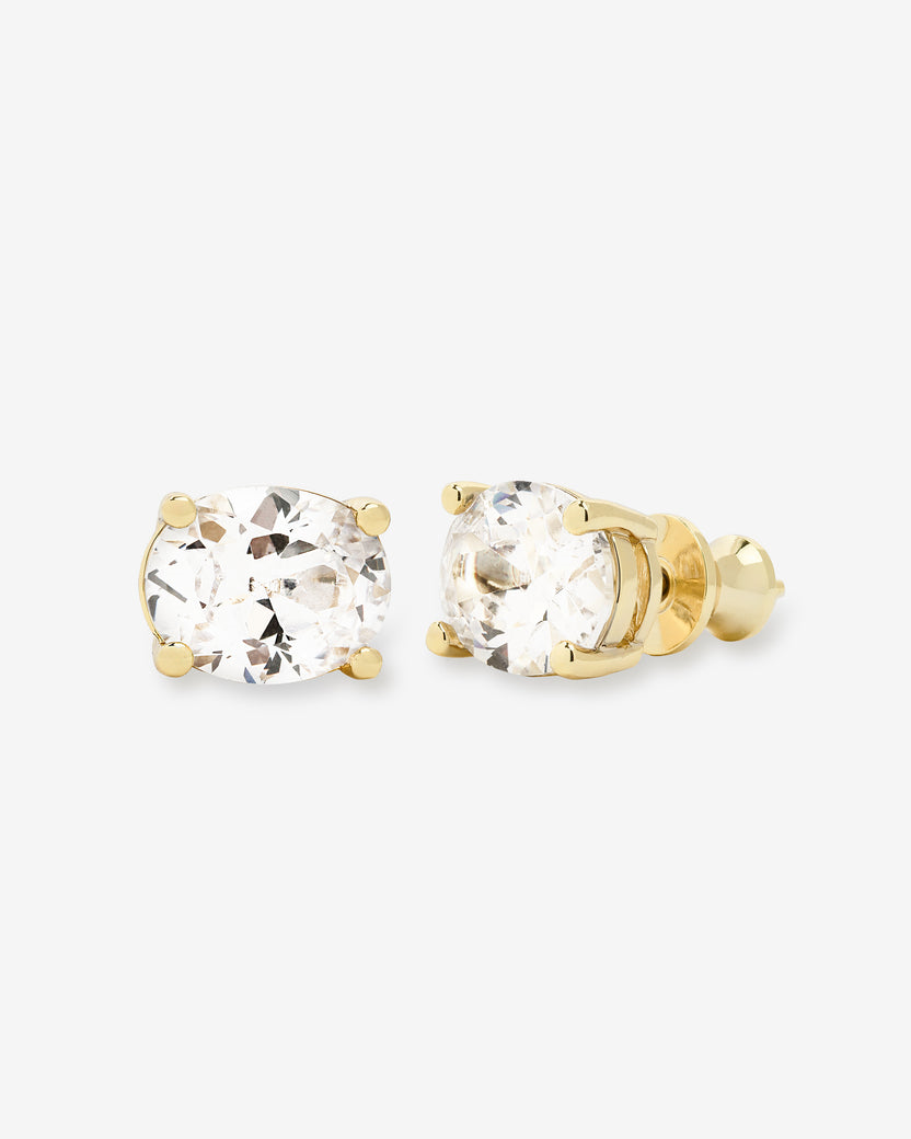 18K Yellow Gold Plated Hello Gorgeous 10mm Studs