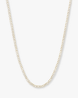18K Yellow Gold Plated Baby Not Your Basic Tennis Necklace 16"
