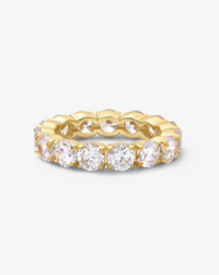 18K Yellow Gold Plated Heiress Ring Sz 6
