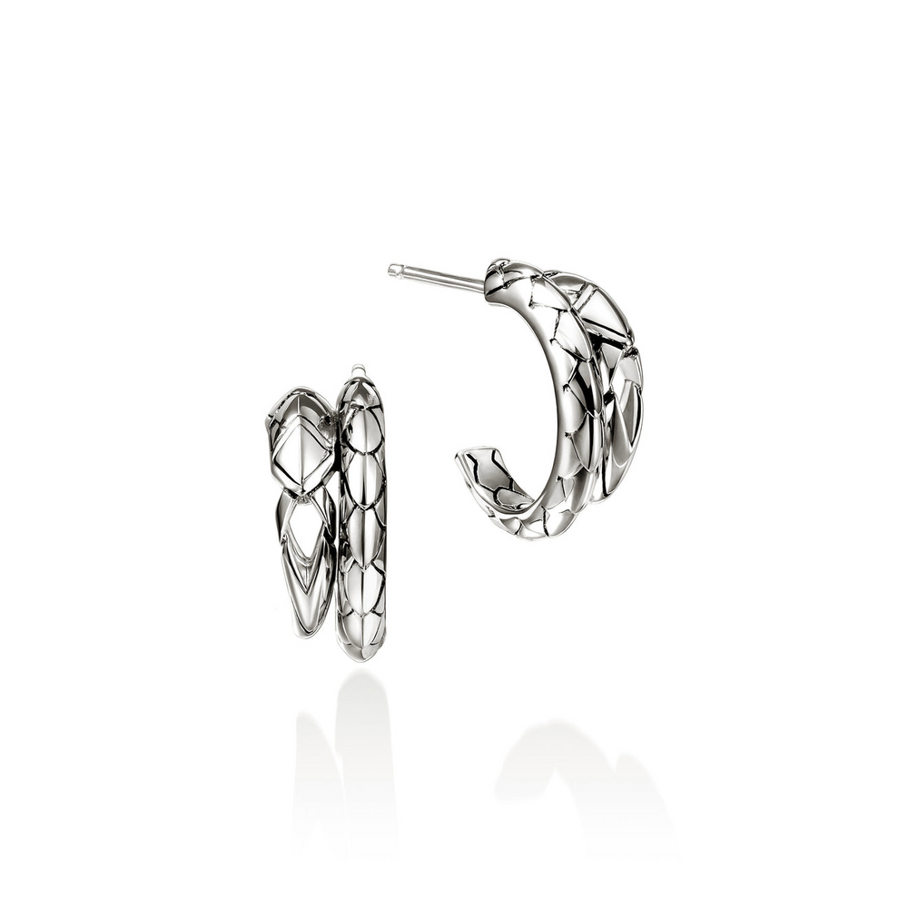 Naga Silver Stud Earrings by John Hardy