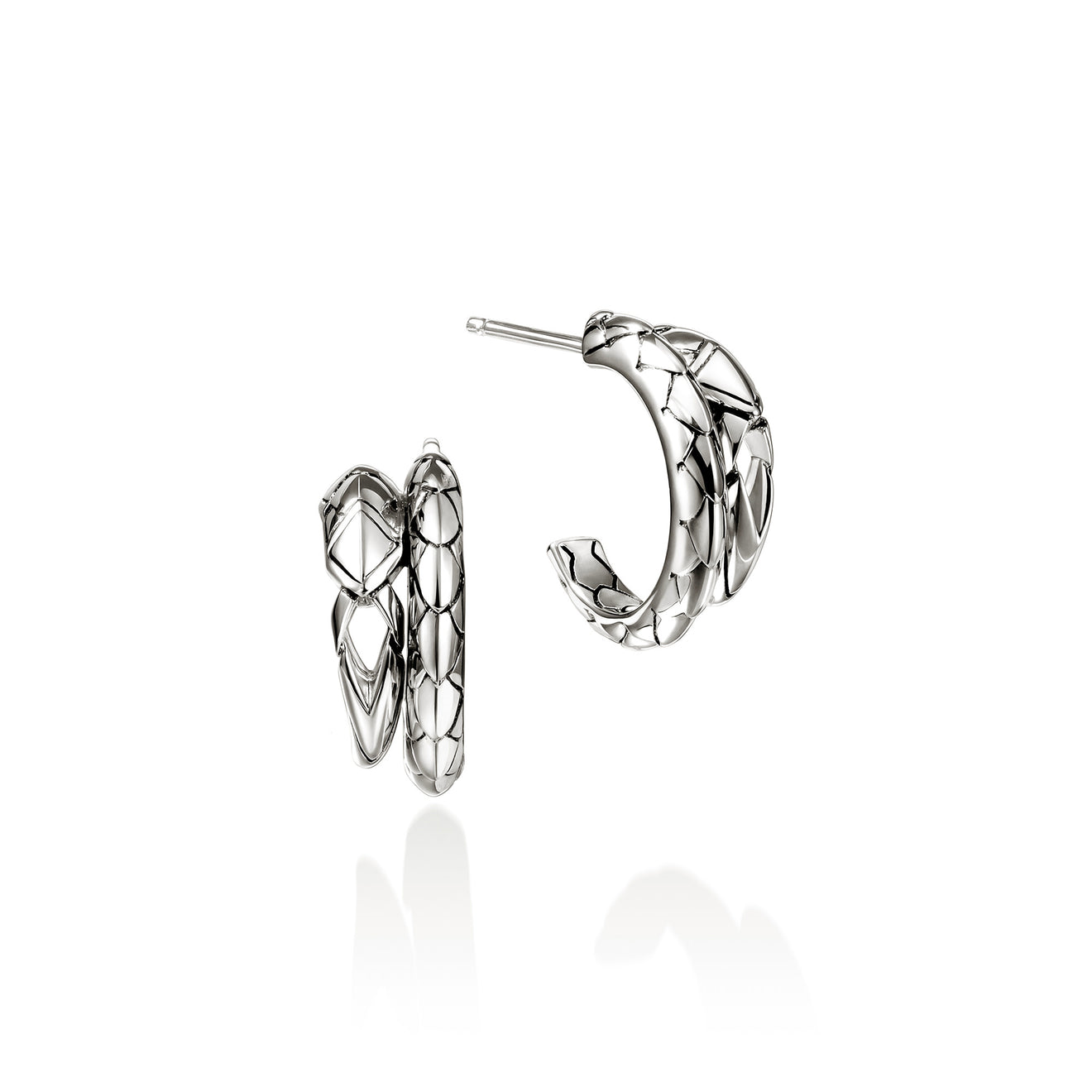 Naga Silver Stud Earrings by John Hardy
