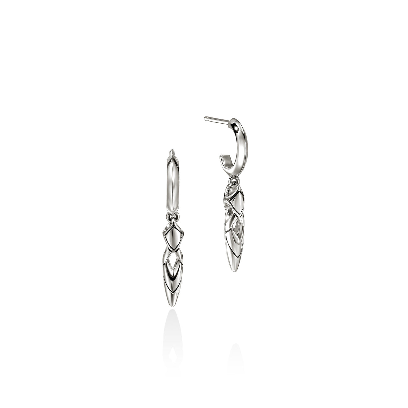 Naga Silver Drop Earrings