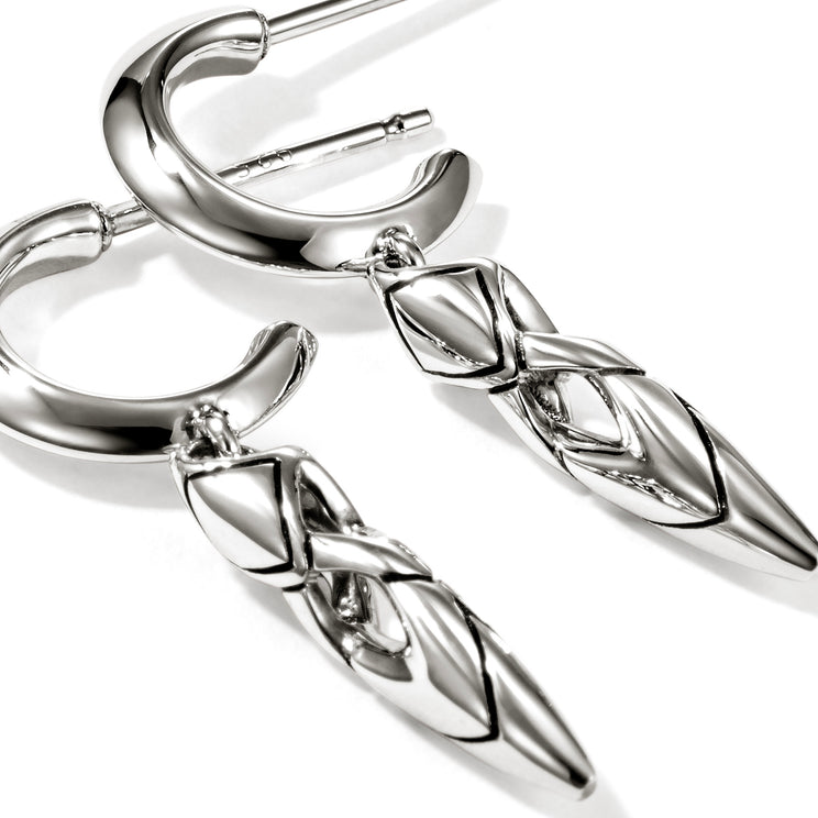Naga Silver Drop Earrings