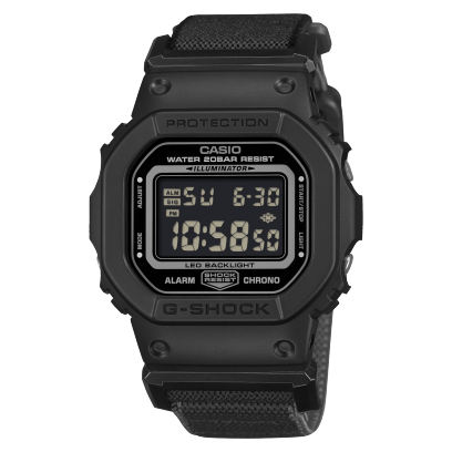 Monochromatic Watch with Cloth Band by G-Shock