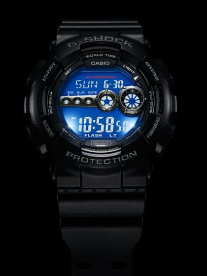 Black High-Brightness LED Watch by G-Shock