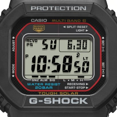 Black Solar Square Bezel Watch by G-Shock