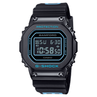 Bamford London Black Watch with Aqua Blue Features by G-Shock