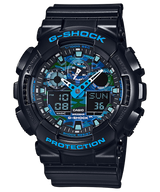 Black Watch with Blue Camouflage Pattern by G-Shock