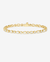 18K Gold Plated Isla Tennis Bracelet with Simulated Diamonds