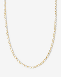Gold Plated Isla Tennis Necklace 18" with Simulated Diamonds