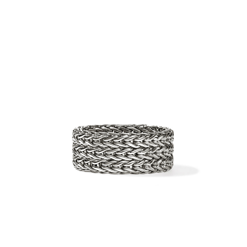 Icon Link Silver 9mm Band Ring Sz 7 by John Hardy