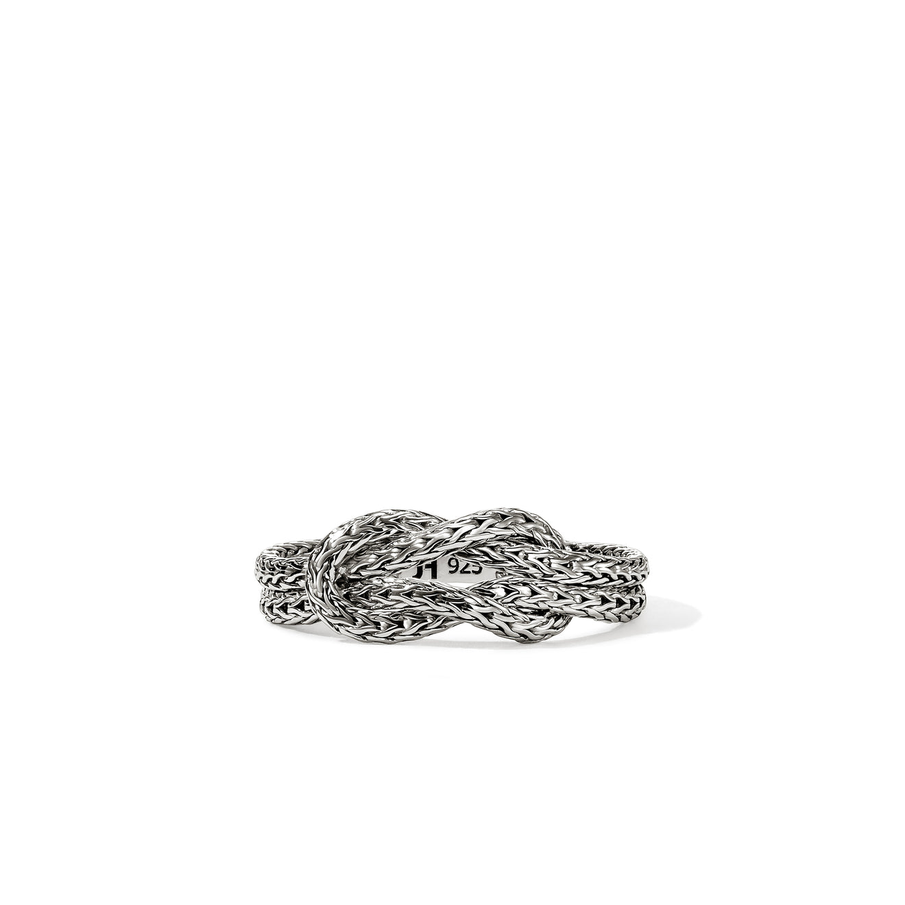 Love Knot Silver 3.6mm Chain Ring by John Hardy Sz 6
