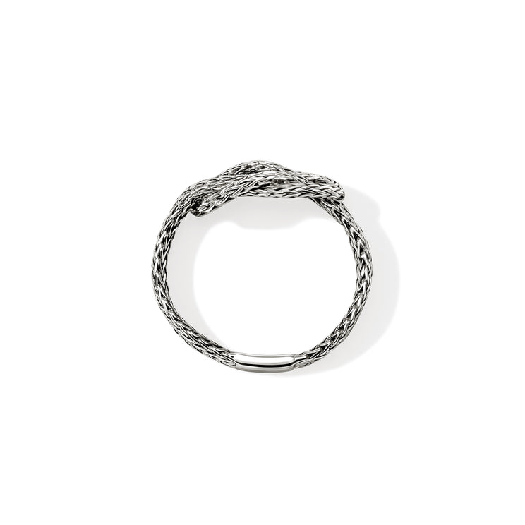 Love Knot Silver 3.6mm Chain Ring by John Hardy Sz 6
