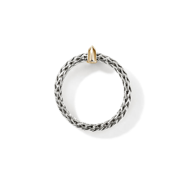 Icon Link 14K Gold & Silver 6mm Band Ring Sz 7 by John Hardy