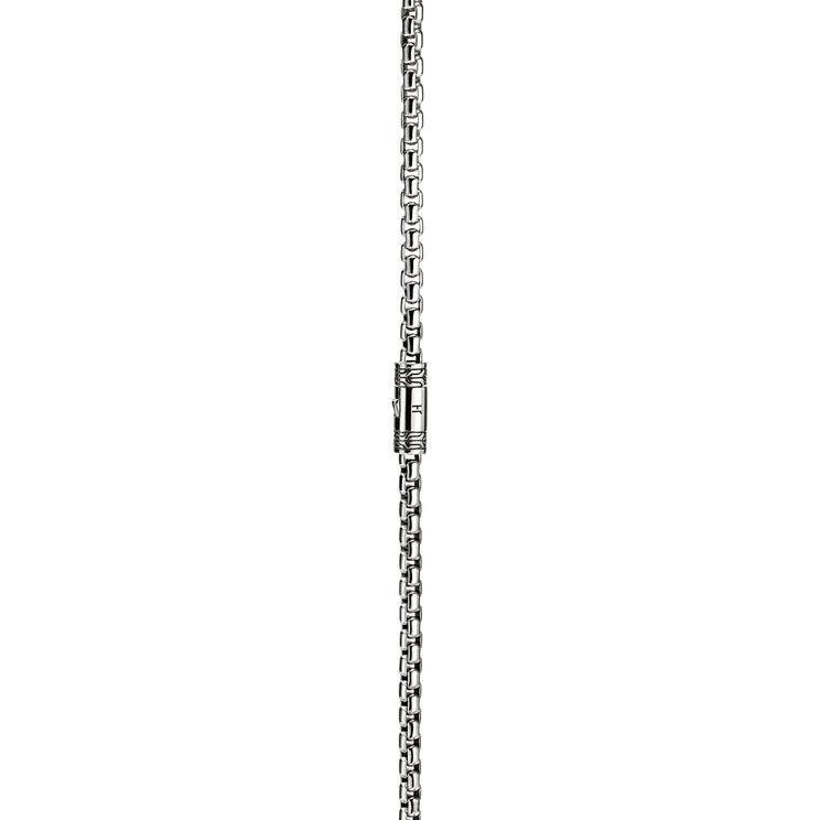 Heishi Silver Tag Pendant Necklace with 4mm Treated Black Onyx & Hematite Beads by John Hardy