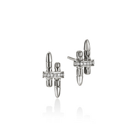 Spear Silver 0.12cttw Diamond Pave Stud Earrings by John Hardy