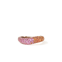 Surf 18K Rose Gold Ring with Pink Sapphire & Treated Yellow-Orange Sapphire Sz 7 by John Hardy