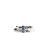 Spear Silver Single Wrap Ring with Blue Sapphire by John Hardy