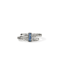 Spear Silver Single Wrap Ring with Blue Sapphire by John Hardy