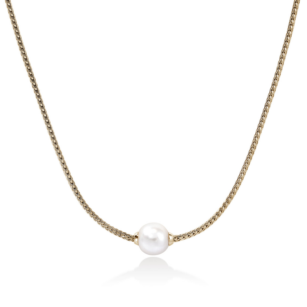 JH Essentials 14K Gold with 8-8.5mm Cultured Fresh Water Pearl 16-18" by John Hardy