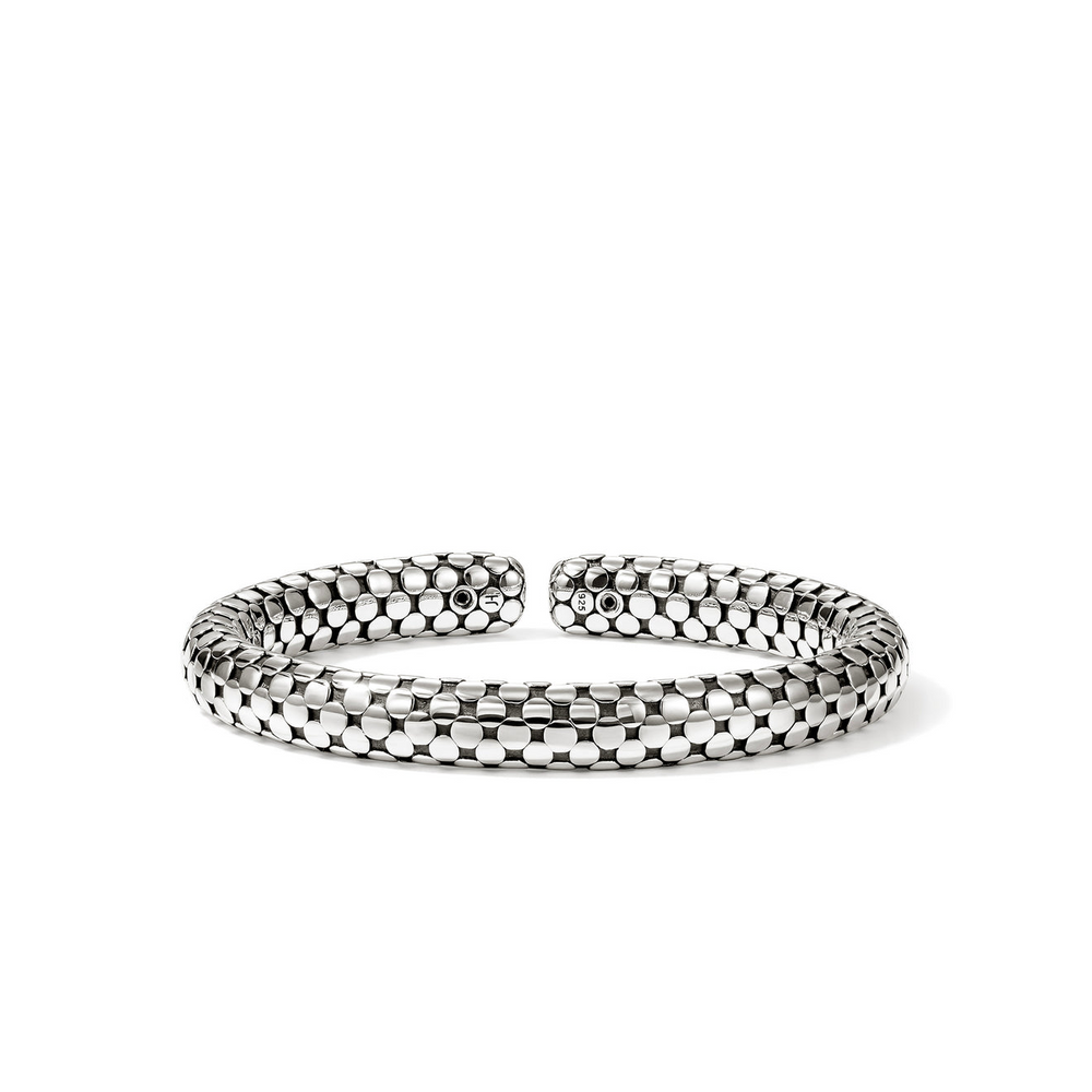 Dot Silver Flex Cuff Sz M by John Hardy