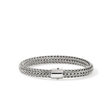 Icon Silver 7.5mm Medium Bracelet with Pusher Clasp by John Hardy
