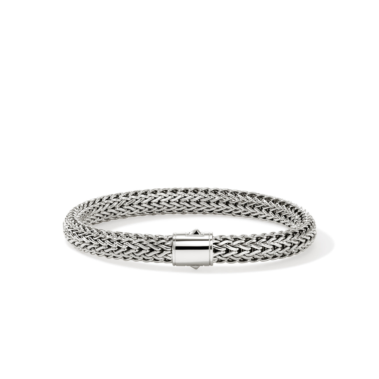Icon Silver 7.5mm Medium Bracelet with Pusher Clasp by John Hardy