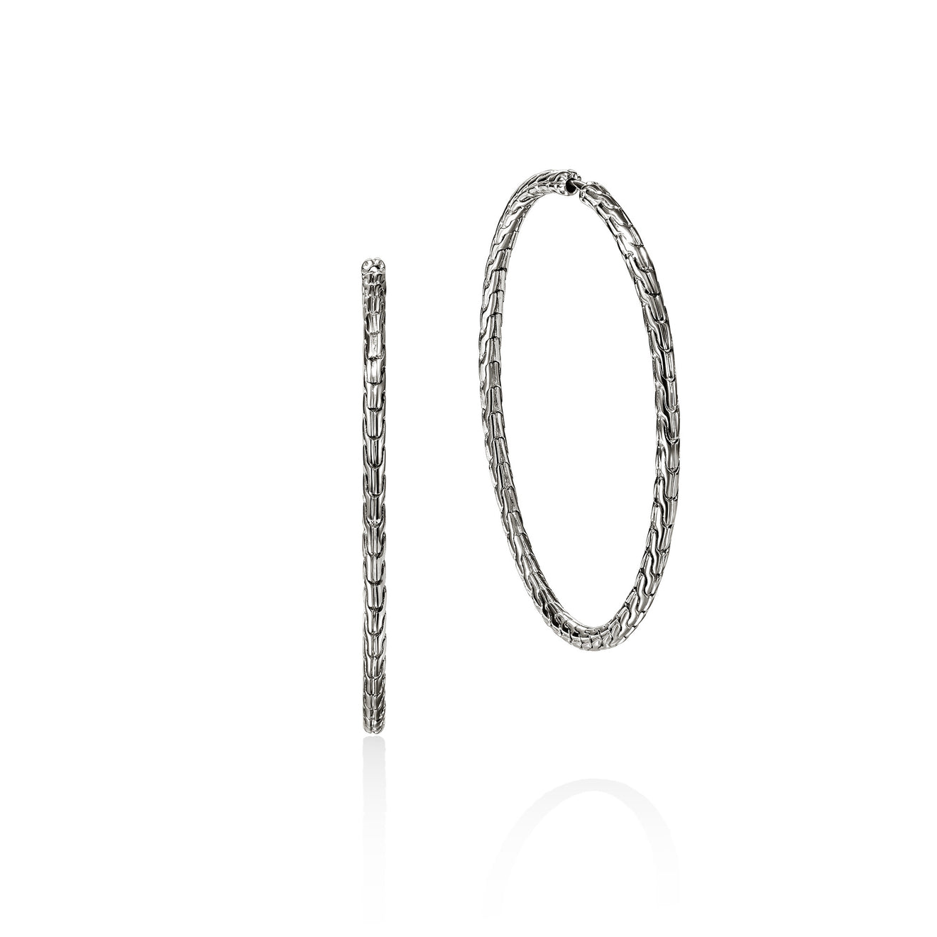 Essentials Silver 50mm Hoop Earrings by John Hardy