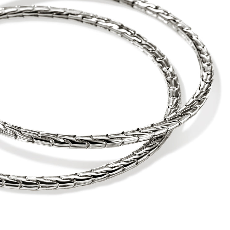 Essentials Silver 50mm Hoop Earrings by John Hardy