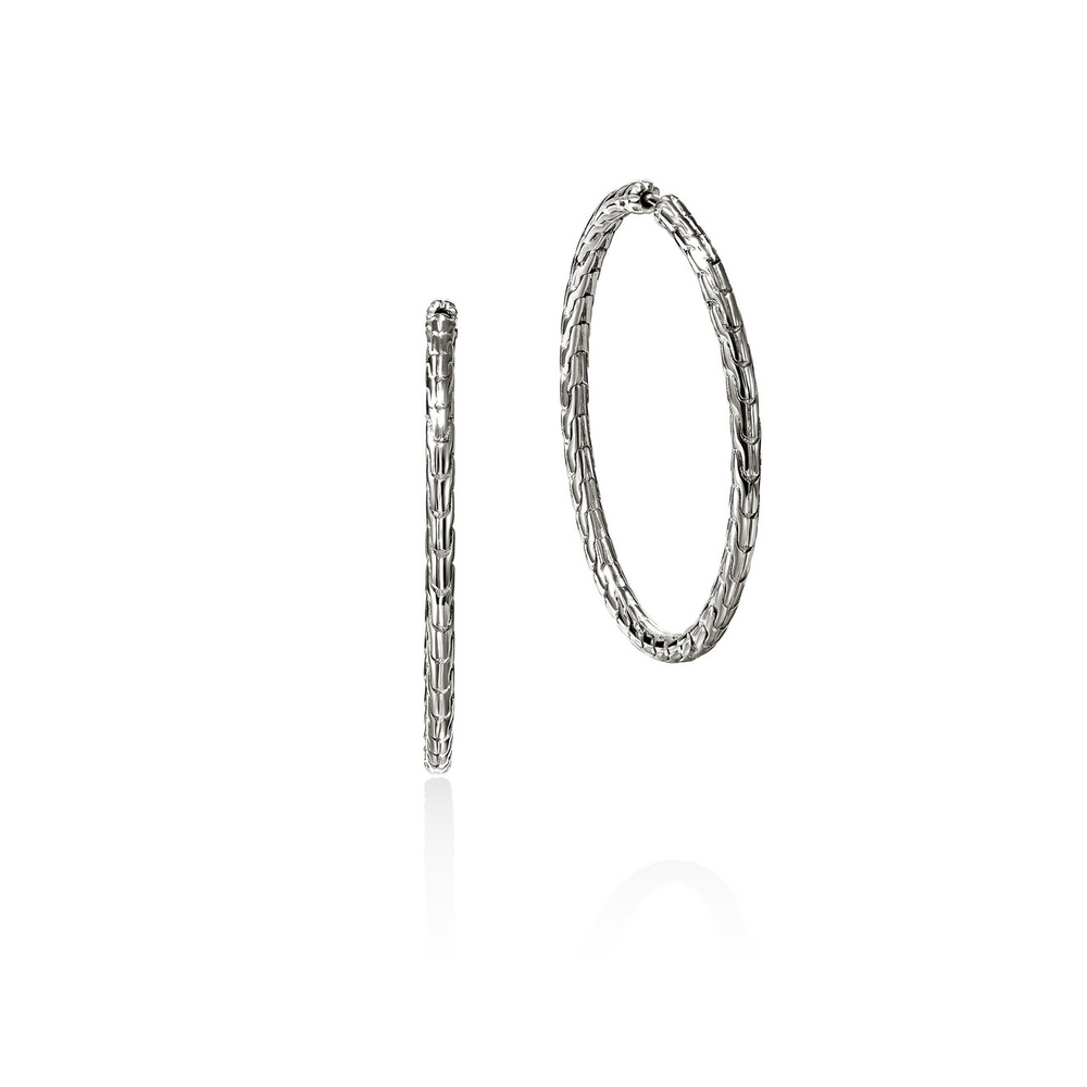 Essentials Silver 39mm Hoop Earrings by John Hardy