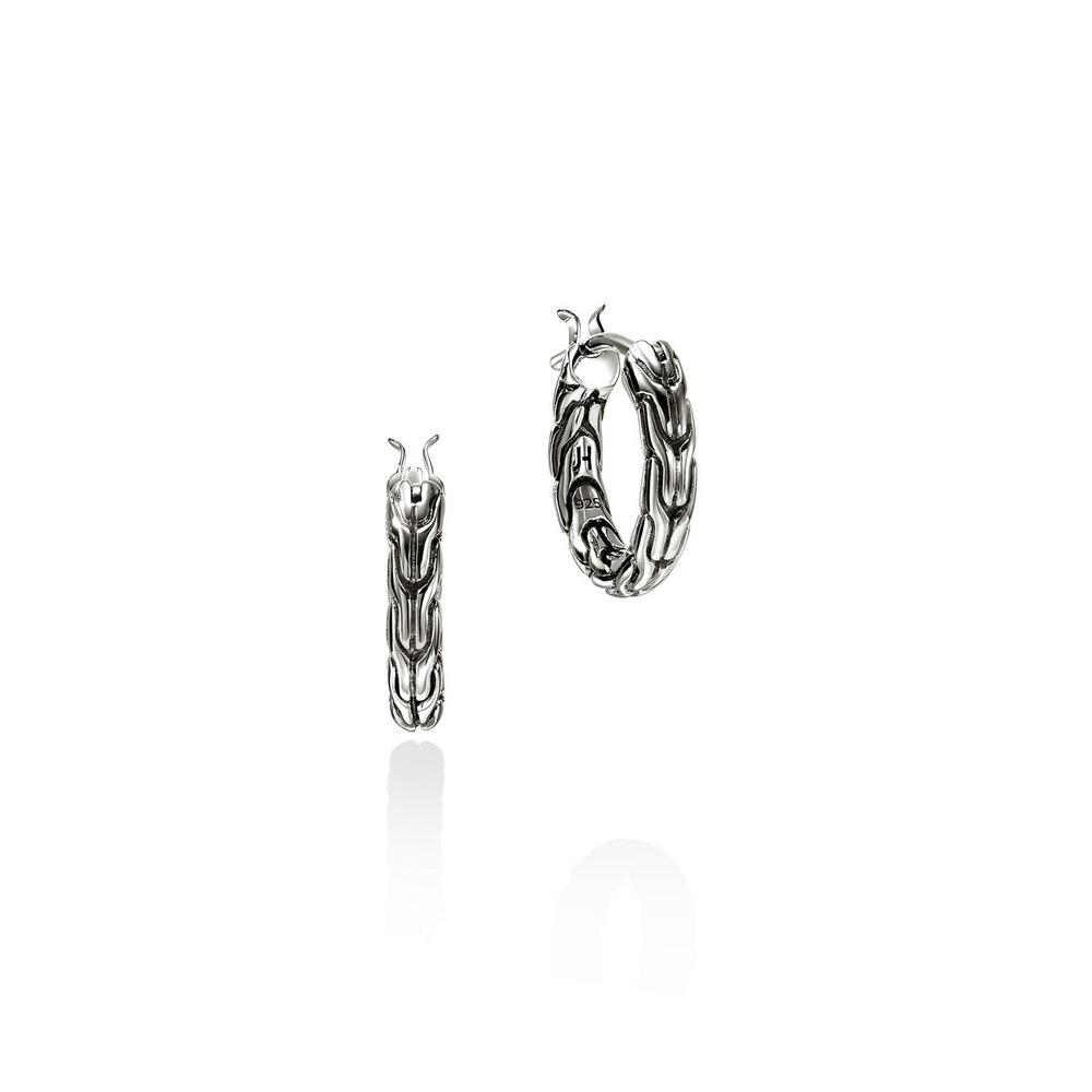 Essentials Silver 14mm Hoop Earrings by John Hardy