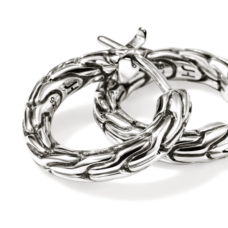 Essentials Silver 14mm Hoop Earrings by John Hardy